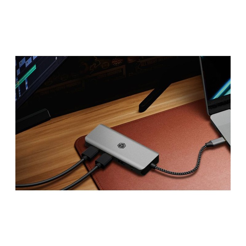 Priklopna postaja Icybox IB-DK4012-CPD, USB-C, 9v1