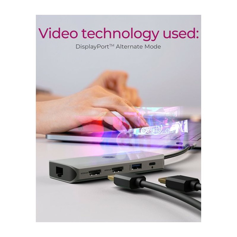 Priklopna postaja Icybox IB-DK4012-CPD, USB-C, 9v1
