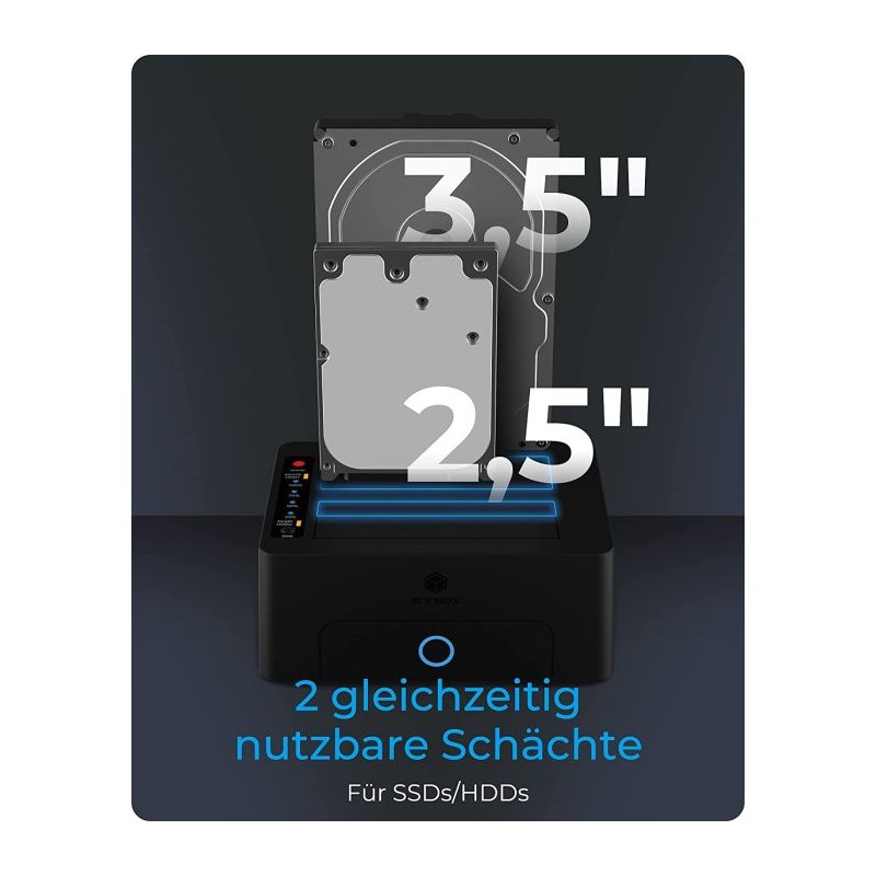 Icybox IB-1232CL-U3 docking & clone postaja za 2,5 in 3