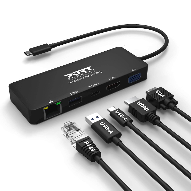 Priklopna postaja PORT (USB-C, USB, VGA, HDMI, LAN)