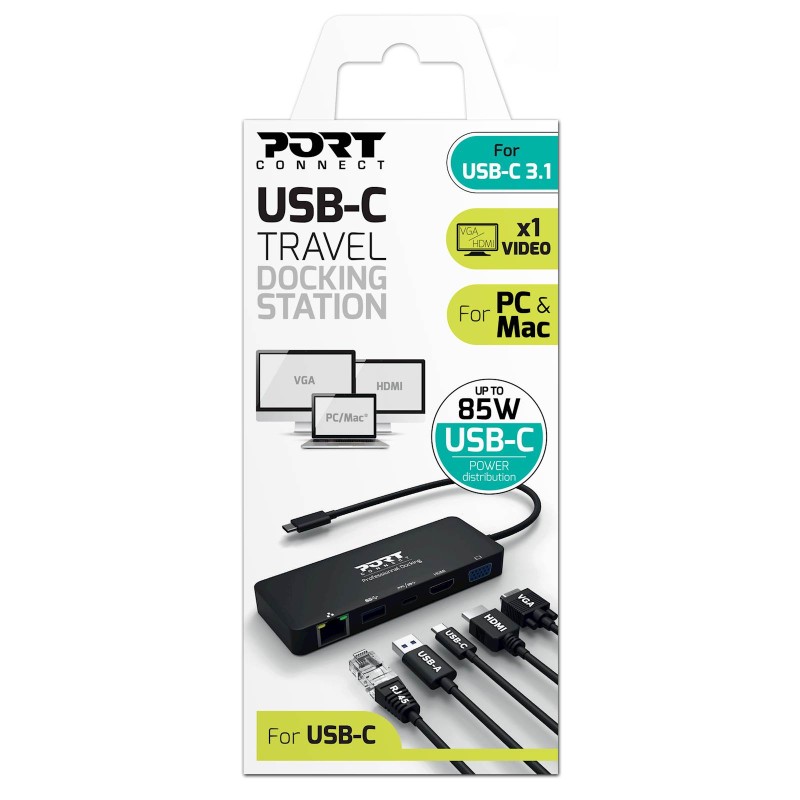Priklopna postaja PORT (USB-C, USB, VGA, HDMI, LAN)