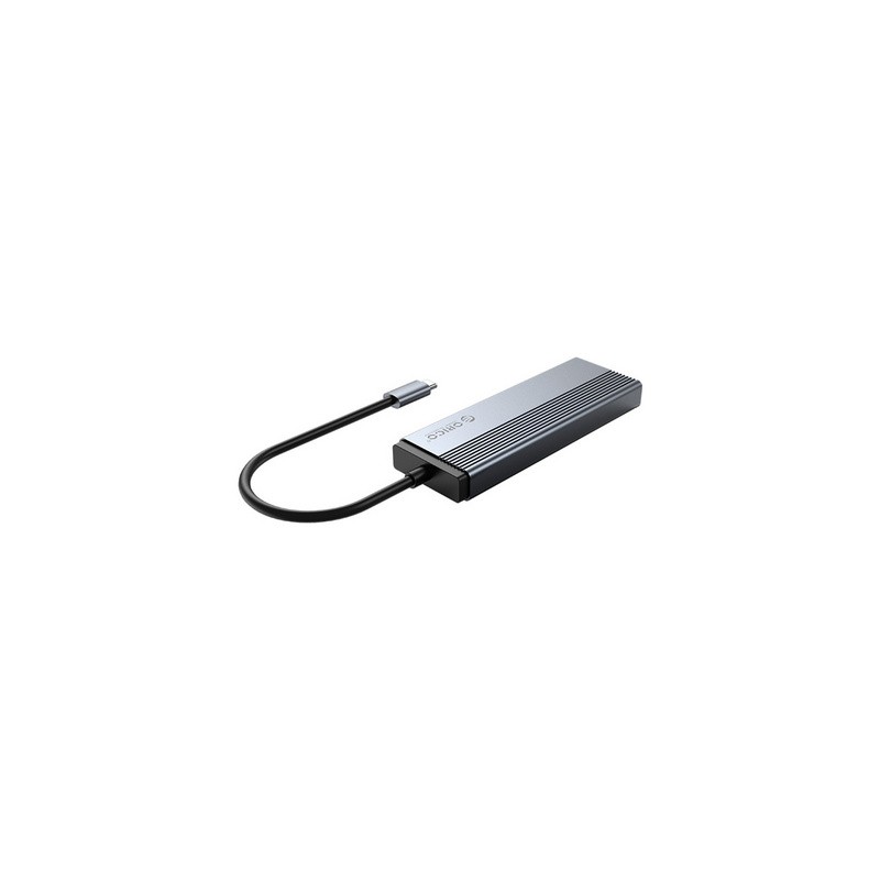 Priklopna postaja ORICO 5v1, USB-C, 3x USB 3.0, RJ45, USB-C PD 100W, 5SXRJ-GY-BP