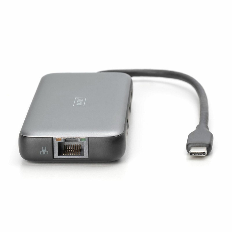 Priklopna postaja Digitus DA-70915, USB-C 3.2, 8v1, siva