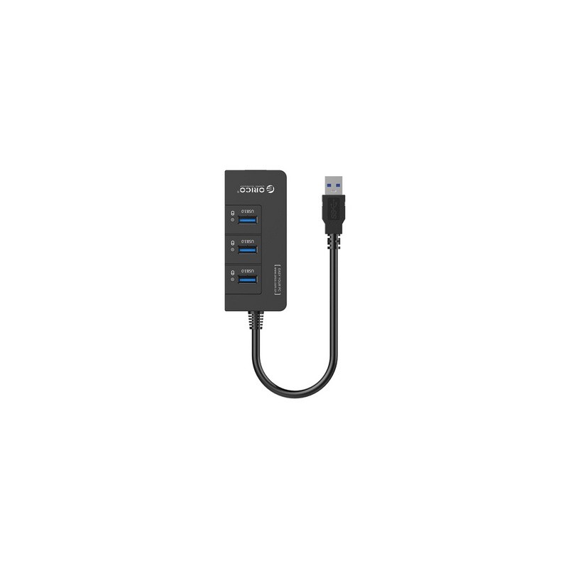 Priklopna postaja ORICO USB 3.0, 3x USB-A, RJ45 Ethernet, črna, HR01-U3