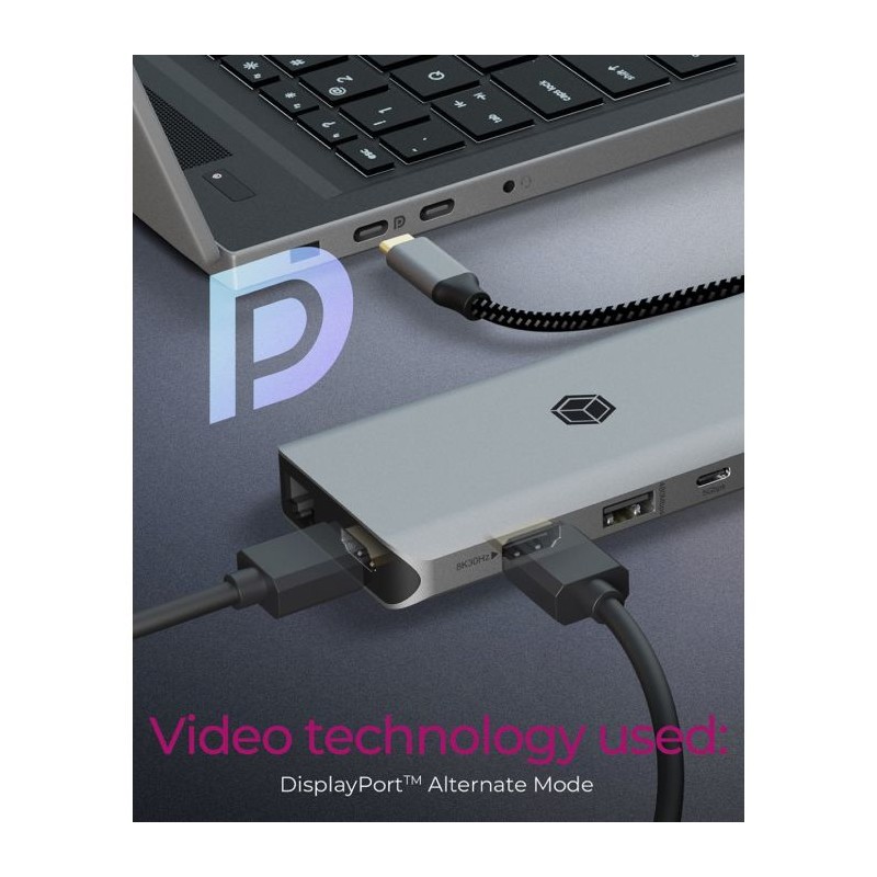 Priklopna postaja Icybox IB-DK4061-CPD, 12v1, USB Type-C, 100W