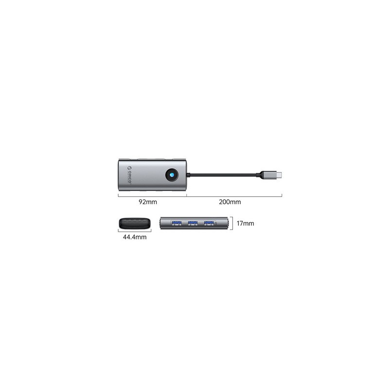 Priklopna postaja USB-C, 6 v 1, ORICO PW11-6P