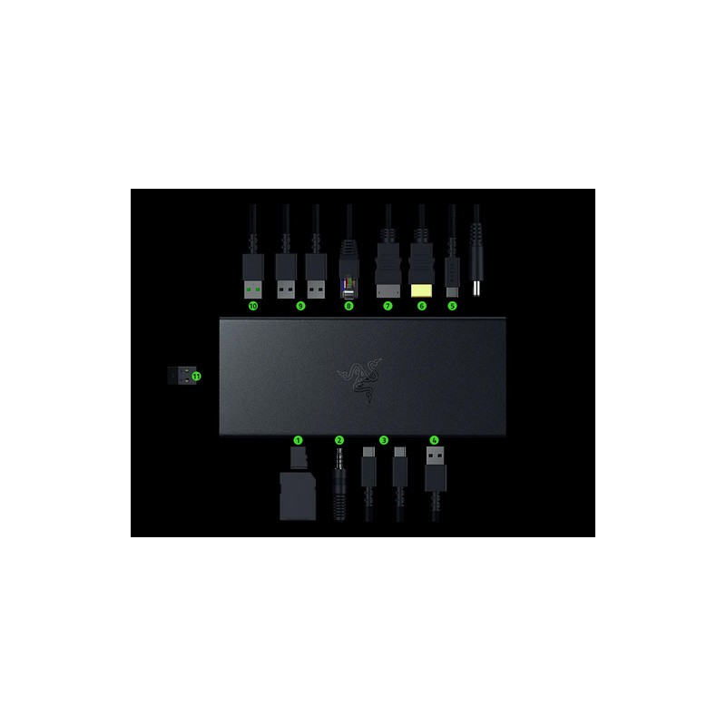 Priklopna postaja USB-C Razer USB 4 Dock, 14 v 1, črna