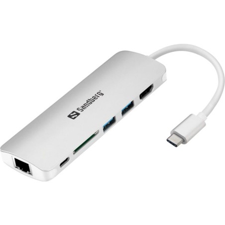 Priklopna postaja Sandberg USB-C Dock HDMI + LAN + SD + USB