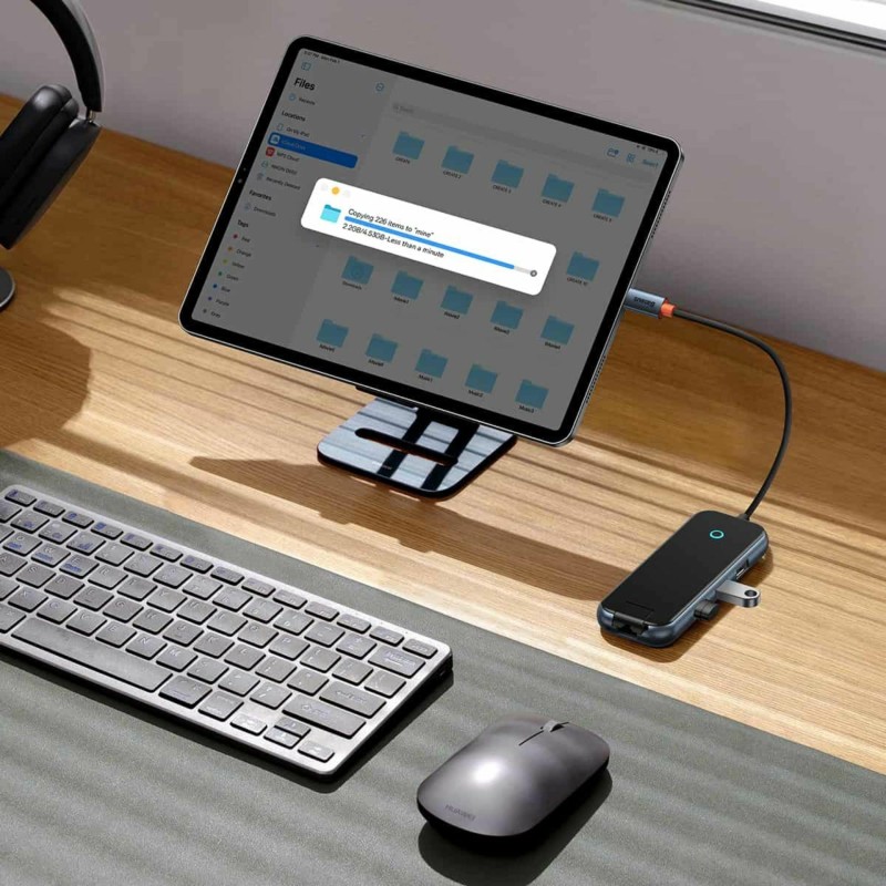 Priklopna postaja Baseus 5v1, USB-C 3.0, črna, WKJZ010113