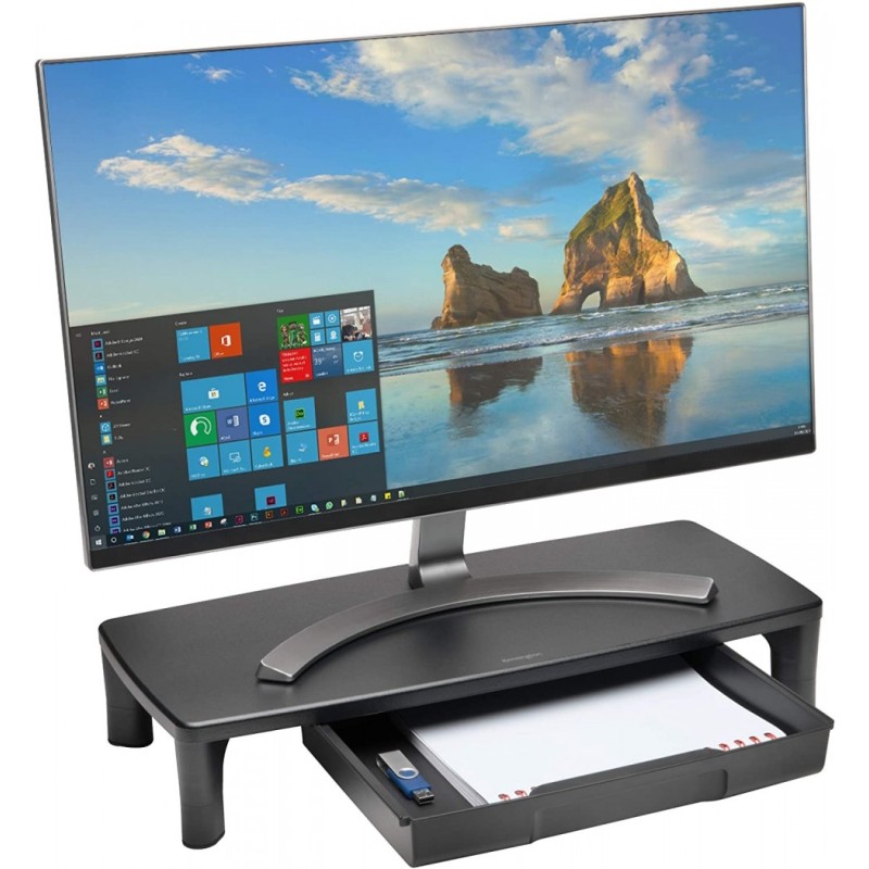 Podstavek za monitor Kensington k55725eu s predalom, črn