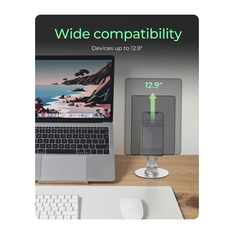 Nosilec za telefone in tablice IcyBox IB-TH201-R, vrtljiv, do 12,9"