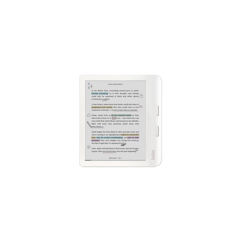 E-bralnik Kobo Libra Colour,, bel