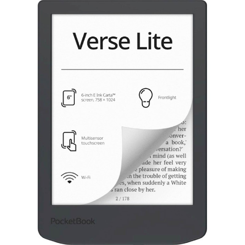 E-bralnik PocketBook Verse Light, siv