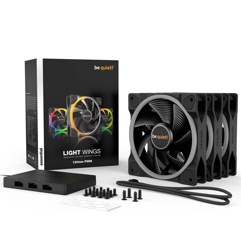 Ventilator BE QUIET! LIGHT WINGS (BL076) triple RGB 120mm 4-pin PWM