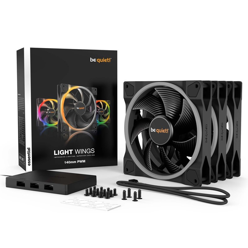 Ventilator BE QUIET! LIGHT WINGS (BL078) triple RGB 140mm 4-pin PWM