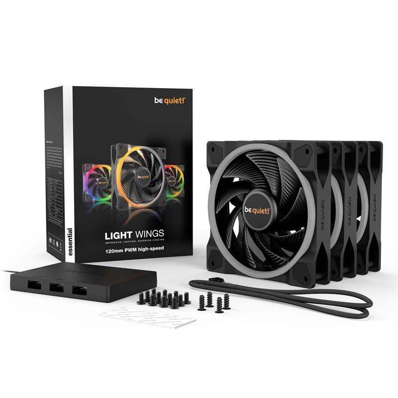 Ventilator BE QUIET! LIGHT WINGS Triple RGB 120mm 4-pin PWM