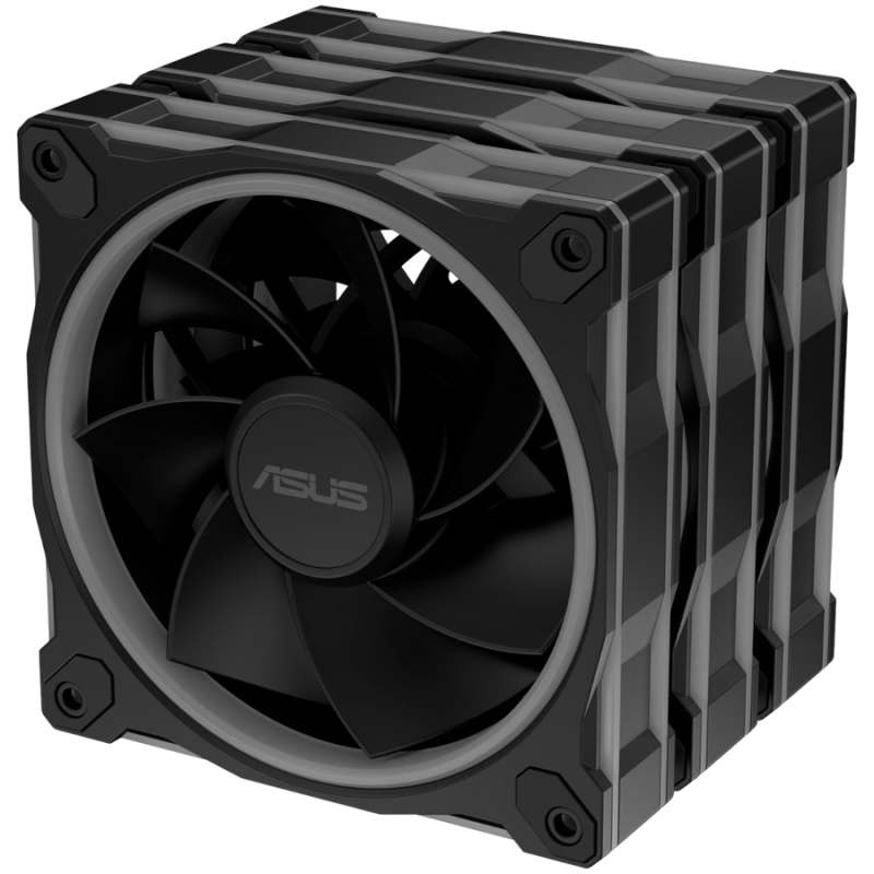 Ventilator za ohišje ASUS Prime MR120 ARGB Reverse, 3x 120mm PWM, črn