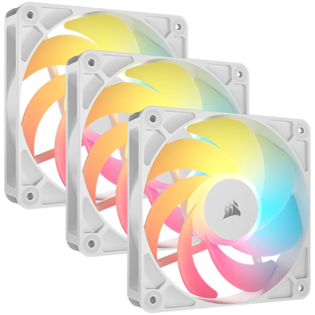 Ventilator za ohišje CORSAIR RS120-R ARGB Reverse, 3x 120mm PWM, bel