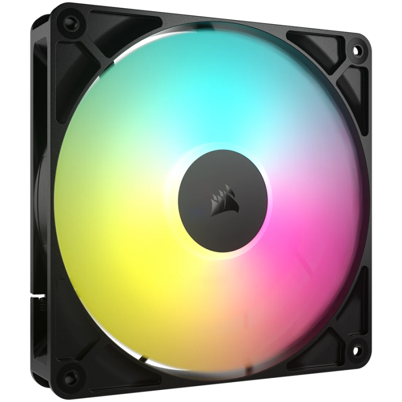 Ventilator za ohišje Corsair RS140 ARGB, 140mm, PWM, črn
