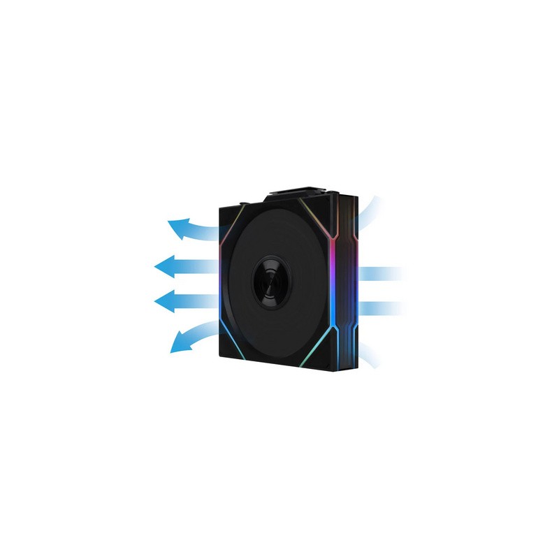 Ventilator za ohišje Lian Li UNI FAN TL 120 Reverse Blade ARGB PWM, 3 Pack, črn