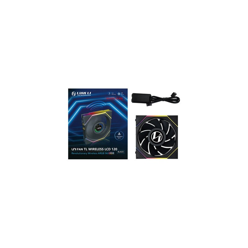 Ventilator za ohišje Lian Li UNI FAN TL 120 Reverse Blade ARGB PWM, črn