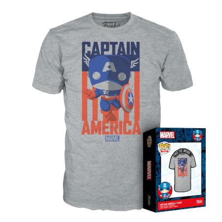 Figura FUNKO POP TEE: MARVEL - CAPTAIN AMERICA