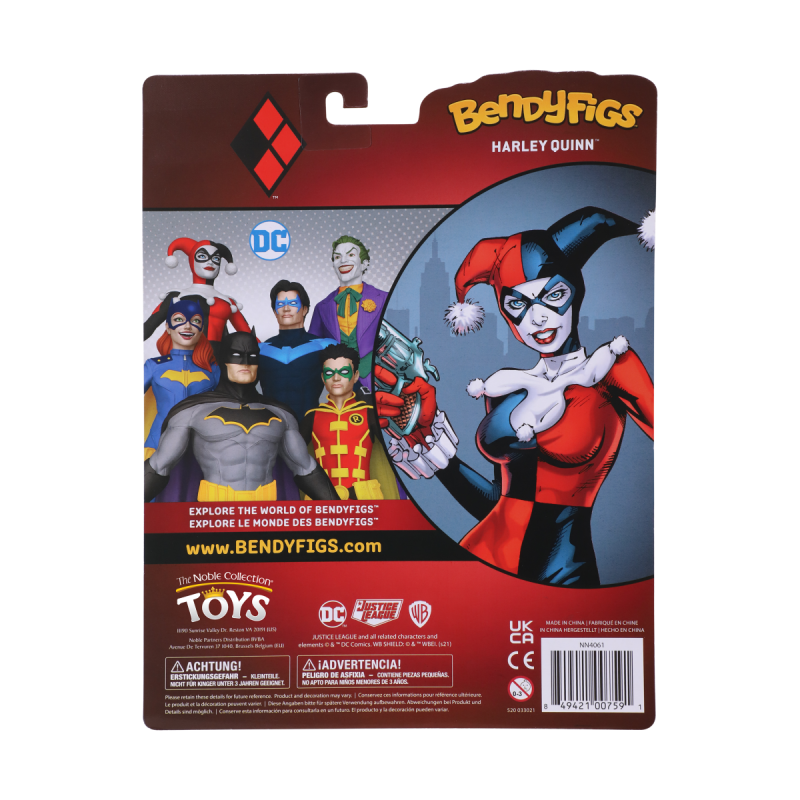 Figura NOBLE COLLECTION DC - SS - HARLEY QUINN JESTER BENDYFIG