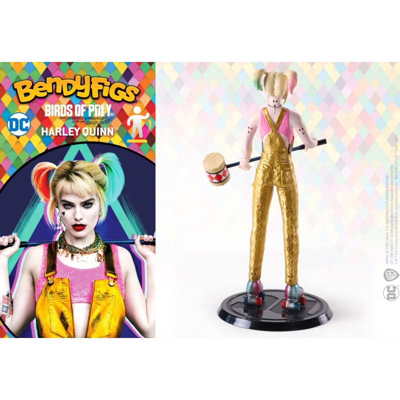 Figura NOBLE COLLECTION - DC - BENDYFIGS - HARLEY QUINN WITH MALLET
