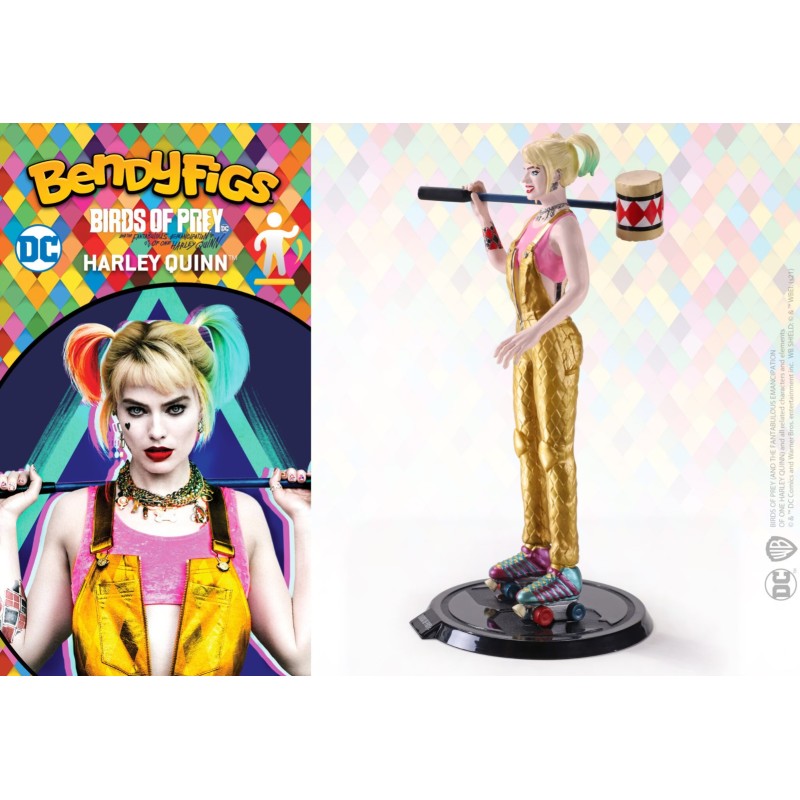 Figura NOBLE COLLECTION - DC - BENDYFIGS - HARLEY QUINN WITH MALLET