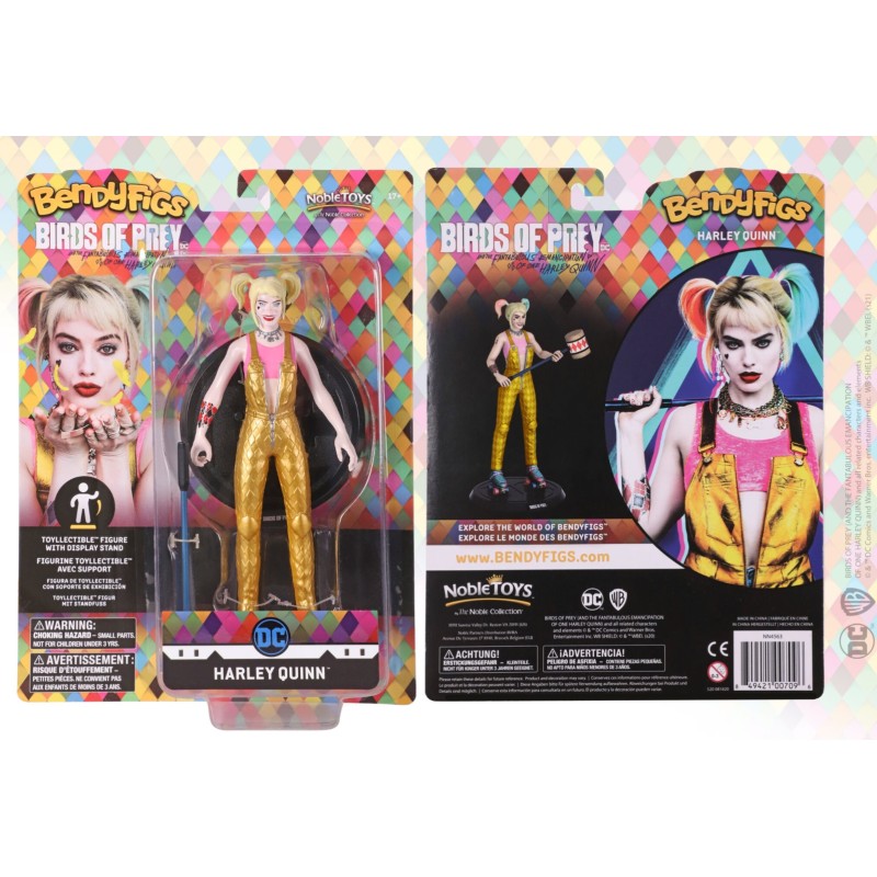 Figura NOBLE COLLECTION - DC - BENDYFIGS - HARLEY QUINN WITH MALLET
