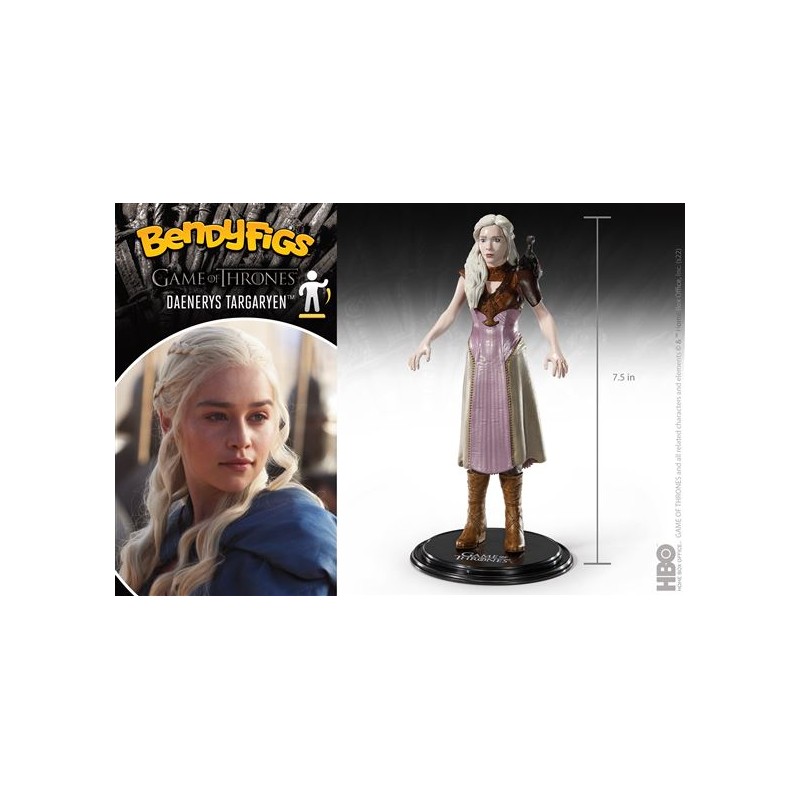 Figura NOBLE COLLECTION - GAME OF THRONES - DAENERYS TARGARYEN BENDYFIG