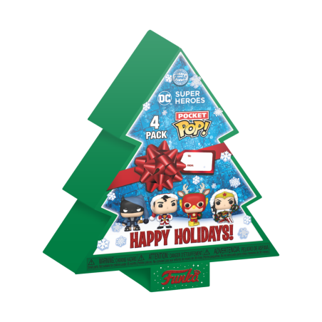 Figura FUNKO POCKET POP: DC HOLIDAY - TREE HOLIDAY BOX 4-PACK