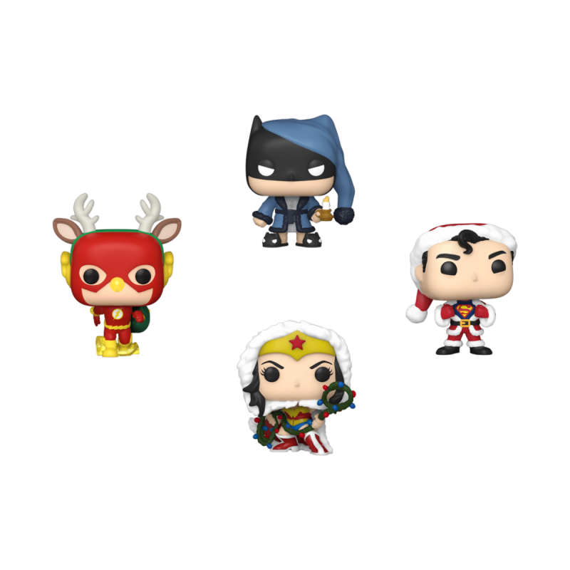 Figura FUNKO POCKET POP: DC HOLIDAY - TREE HOLIDAY BOX 4-PACK