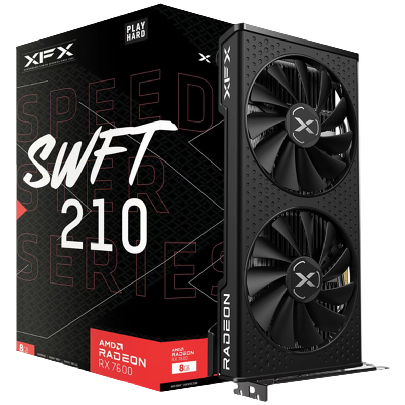 Grafična kartica XFX SPEEDSTER SWFT210 AMD Radeon RX 7600 CORE 8GB GDDR6