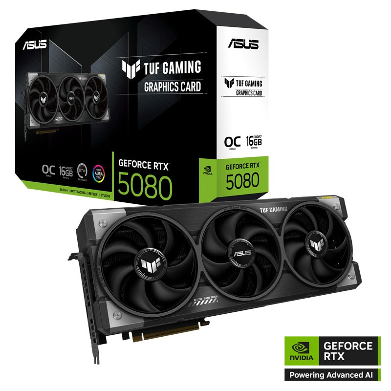 Grafična kartica ASUS GeForce RTX 5080 TUF Gaming 16GB GDDR7 OC Edition