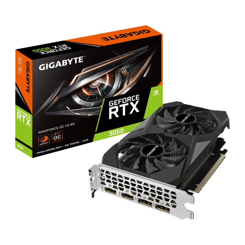 Grafična kartica GIGABYTE GeForce RTX 3050 WINDFORCE OC V2, 6GB GDDR6