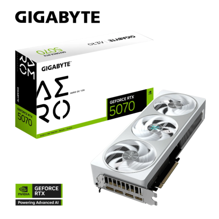 Grafična kartica GIGABYTE GeForce RTX 5070 AERO OC, 12GB GDDR7