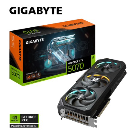 Grafična kartica GIGABYTE AORUS GeForce RTX 5070 GAMING OC, 12GB GDDR7