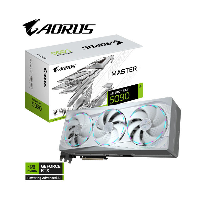 Grafična kartica GIGABYTE AORUS GeForce RTX 5090 MASTER ICE, 32GB GDDR7