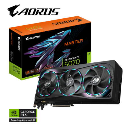 Grafična kartica GIGABYTE AORUS GeForce RTX 5070 MASTER, 12GB GDDR7