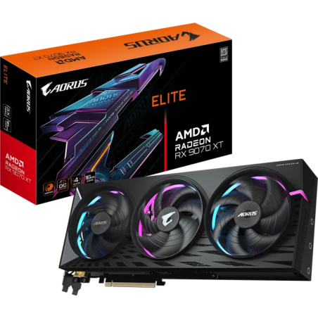 Grafična kartica GIGABYTE Aorus Radeon RX 9070 XT ELITE, 16GB GDDR6