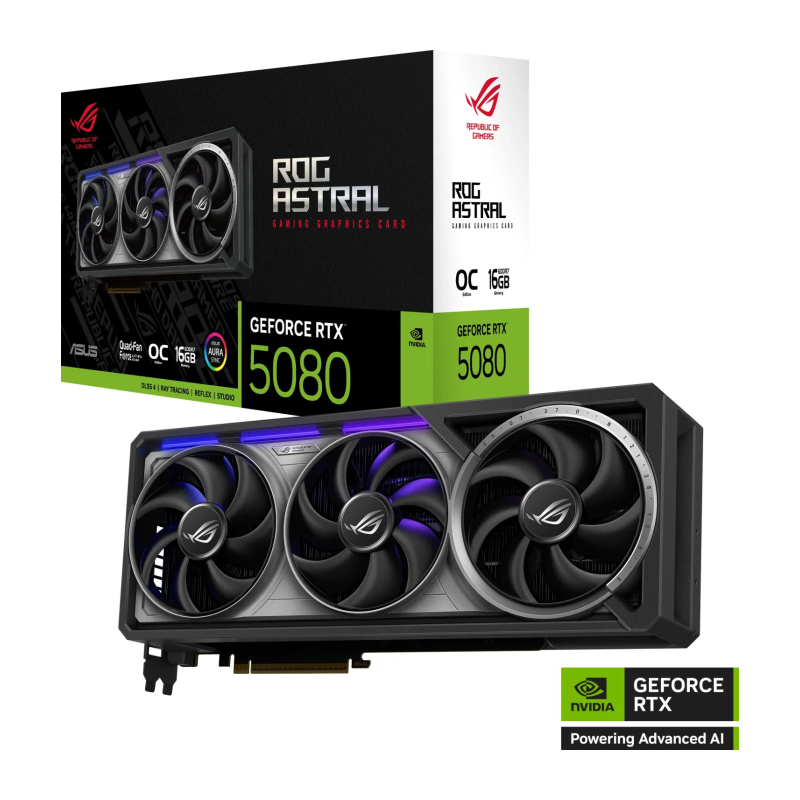 Grafična kartica ASUS ROG Astral GeForce RTX 5080 OC, 16GB GDDR7