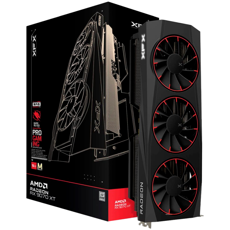 Grafična kartica XFX Quicksilver AMD Radeon RX 9070XT Magnetic Air Edition 16GB