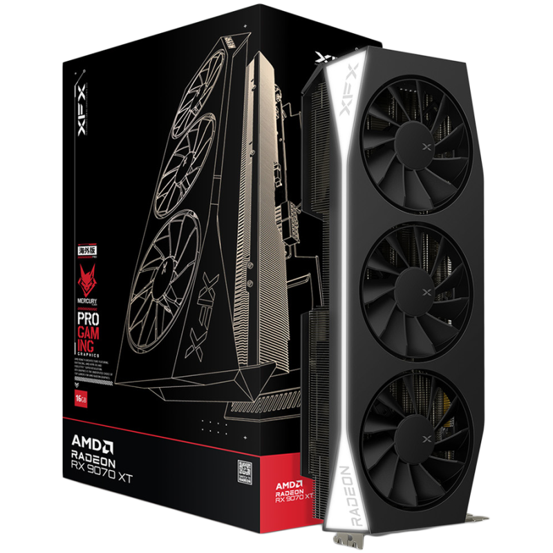 Grafična kartica XFX Mercury AMD Radeon RX 9070 XT Gaming Edition 16GB GDDR6