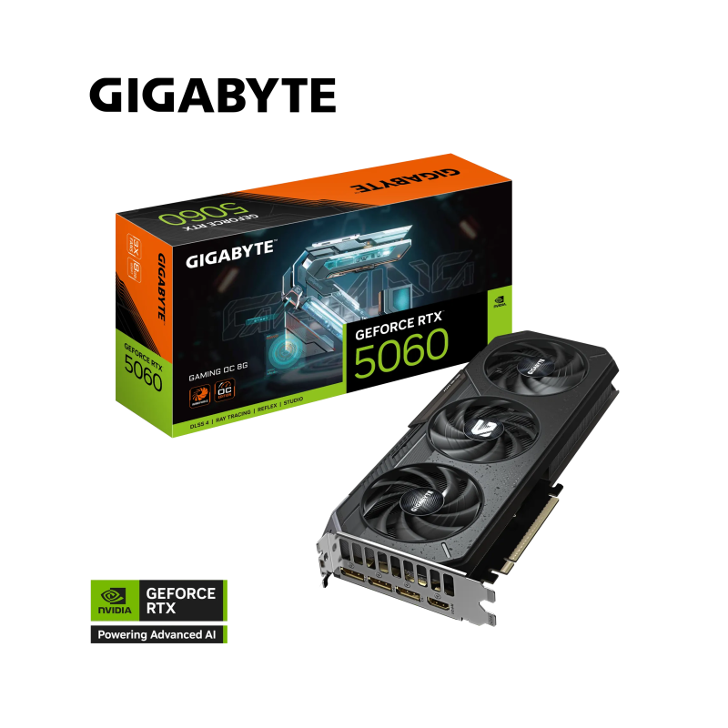 Grafična kartica GIGABYTE GeForce RTX 5060 Gaming OC, 8GB GDDR7