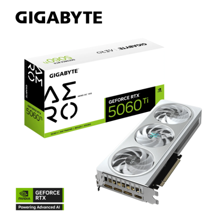 Grafična kartica GIGABYTE GeForce RTX 5060 Ti AERO OC, 16GB GDDR7