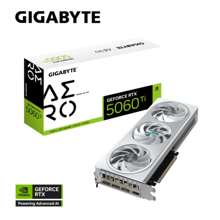 Grafična kartica GIGABYTE GeForce RTX 5060 Ti AERO OC, 8GB GDDR7