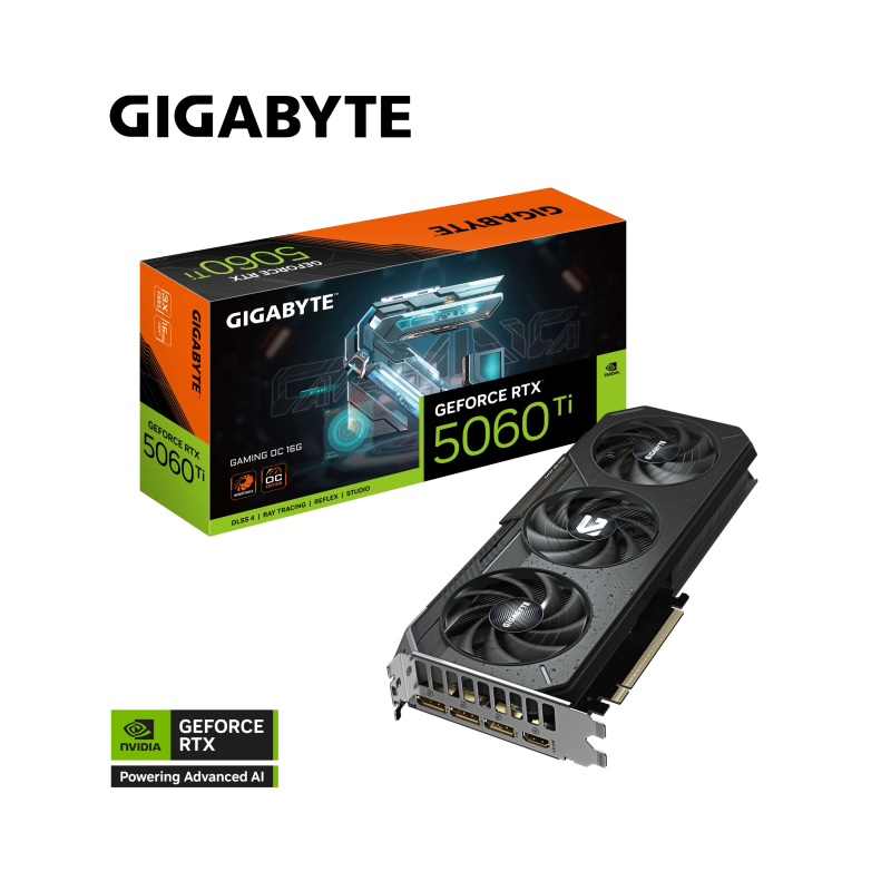 Grafična kartica GIGABYTE GeForce RTX 5060 Ti Gaming OC, 16GB GDDR7