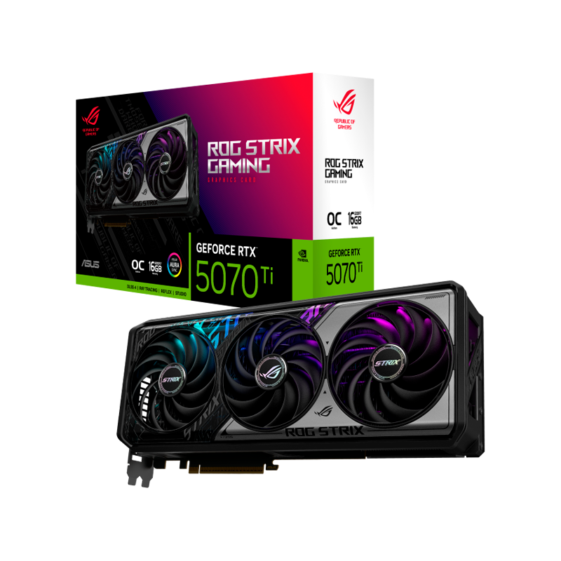 Grafična kartica ASUS ROG Strix GeForce RTX 5070 Ti OC, 16GB GDDR7