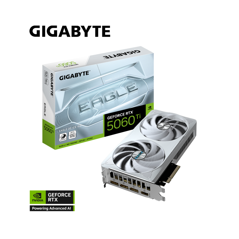Grafična kartica GIGABYTE GeForce RTX 5060 Ti EAGLE OC ICE 16G GDDR7